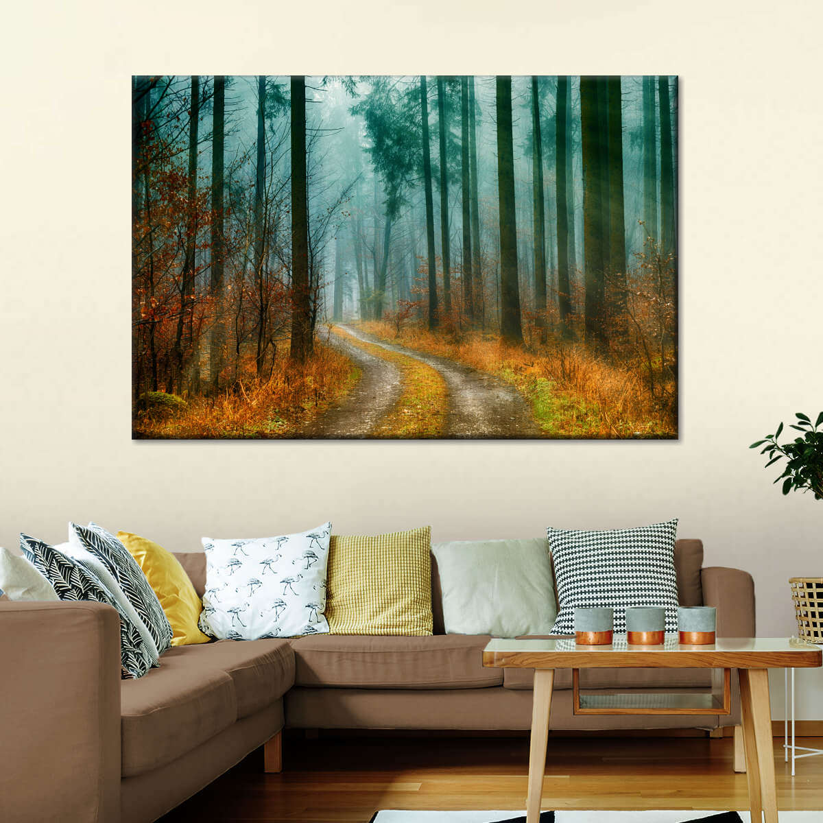 Autumn Forest Pathway Wall Art