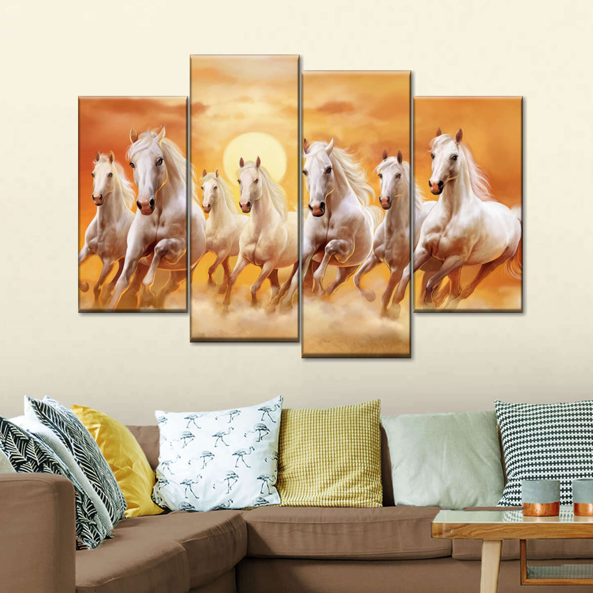 Seven Running Horses Wall Art