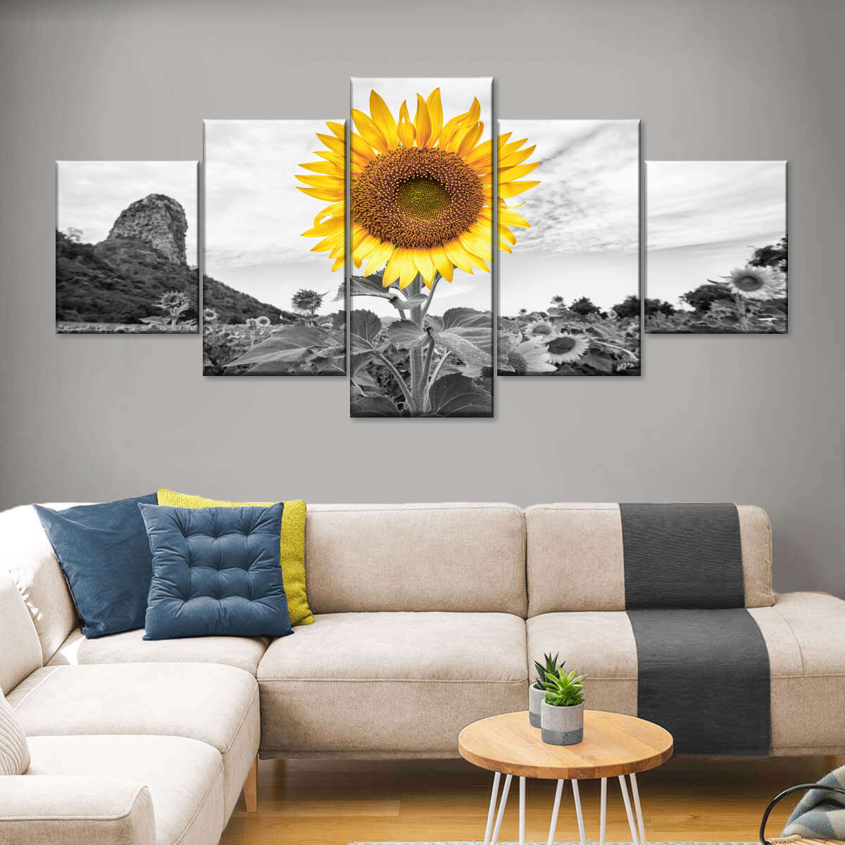 Pop Golden Sunflower Wall Art