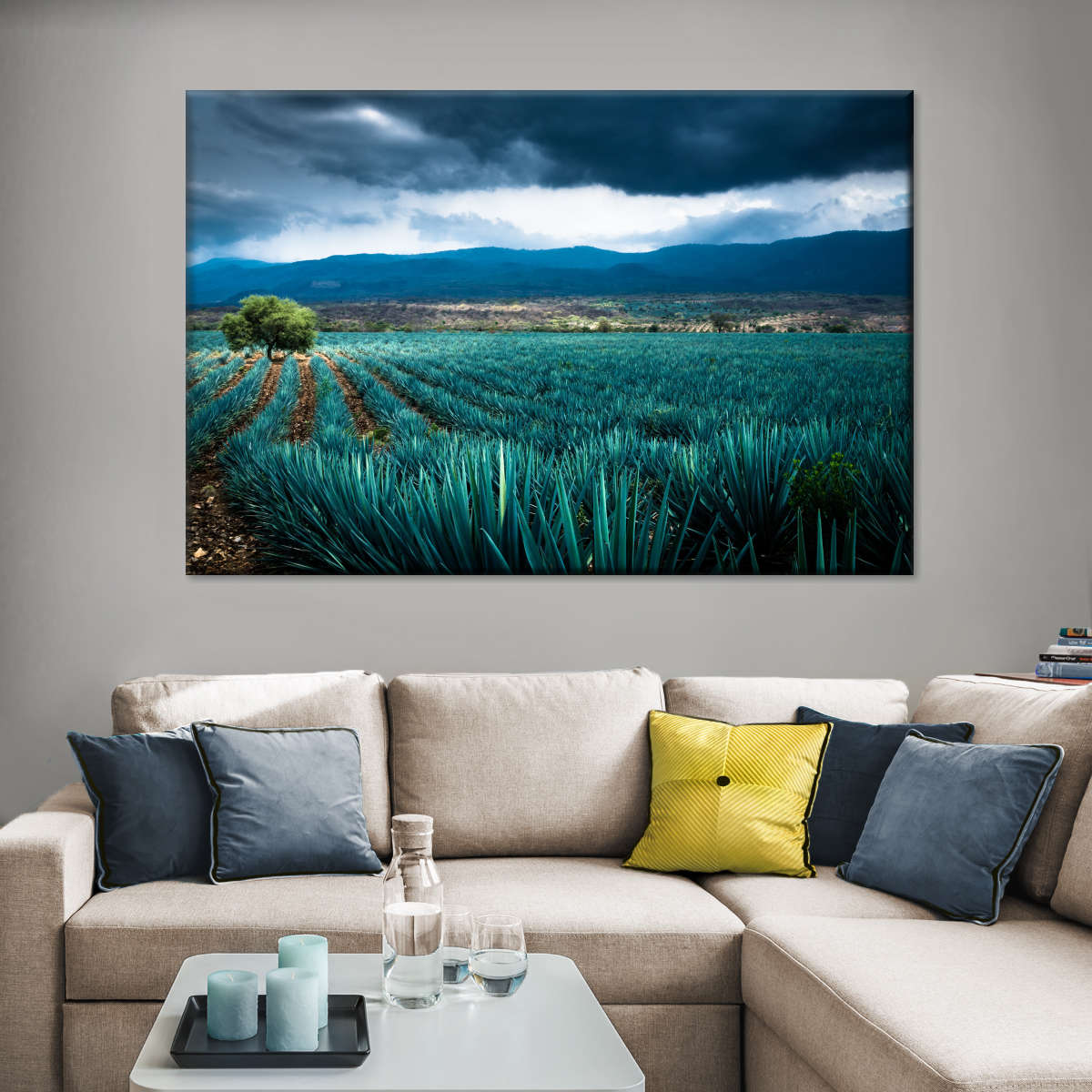 Agave Plantation At Morning Wall Art