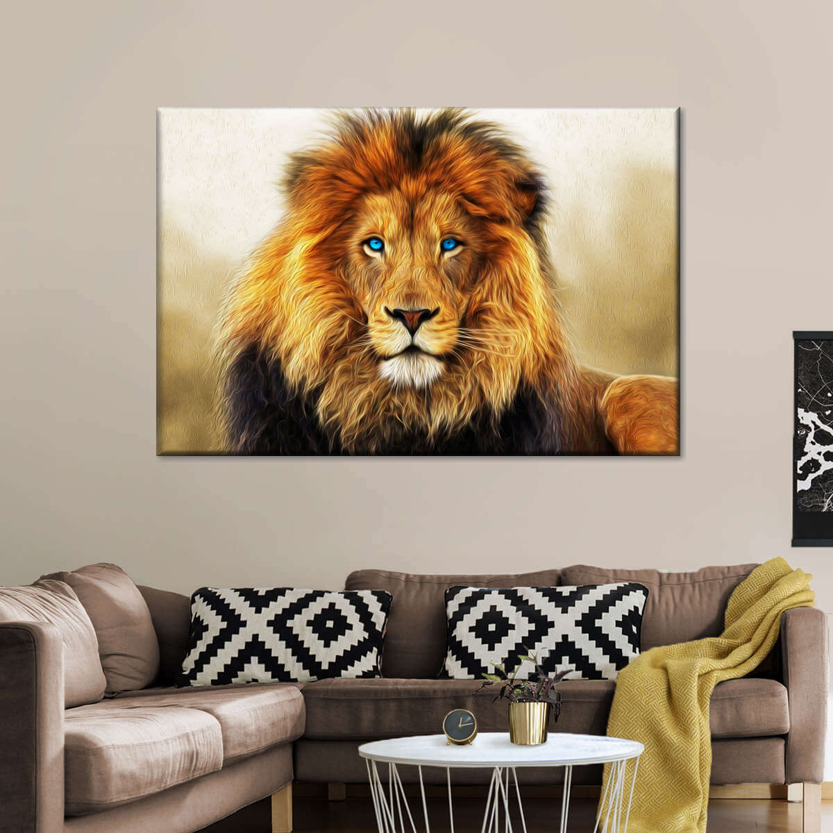 Blue Eyed Lion Wall Art