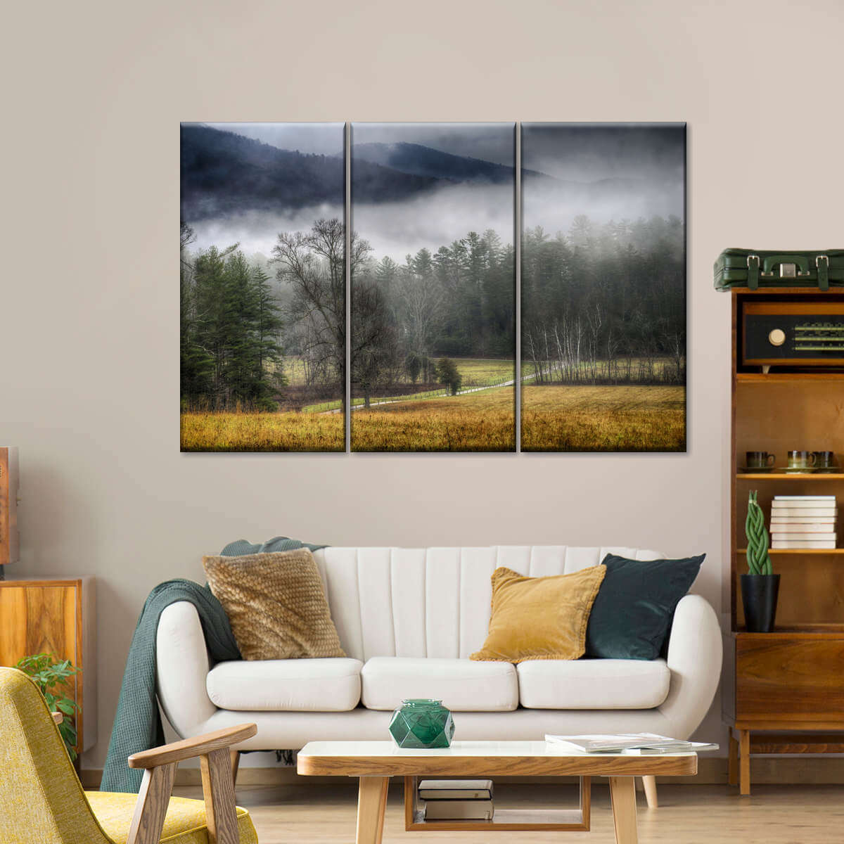 Cades Cove Fields Mist Wall Art