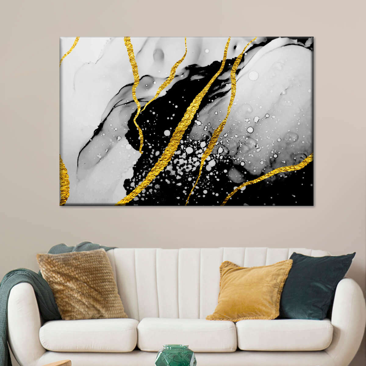 Gold Foil Abstract Wall Art