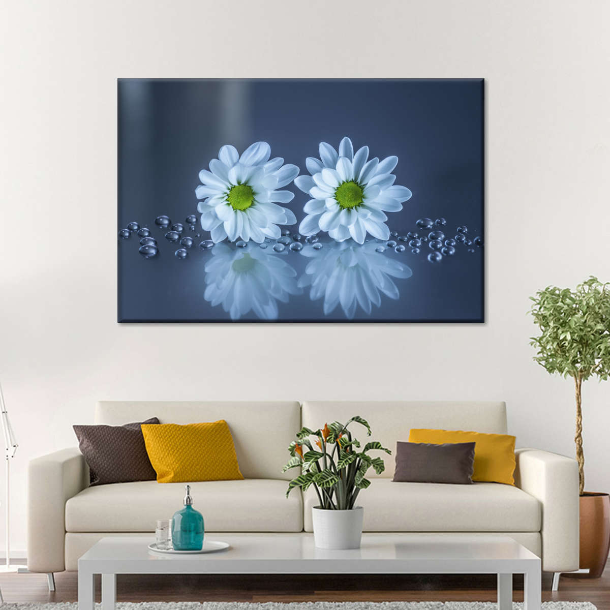 White Daisies Wall Art