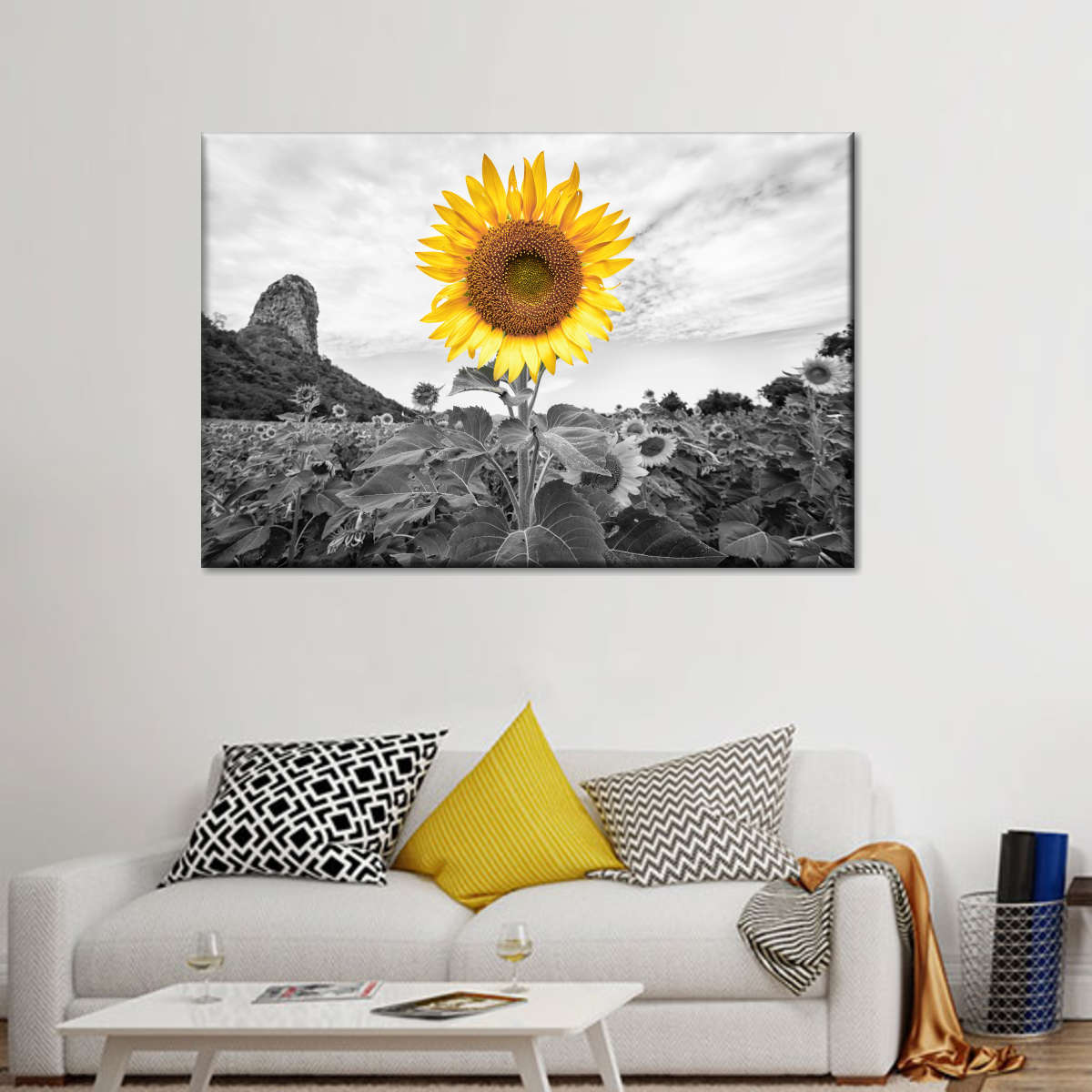 Pop Golden Sunflower Wall Art