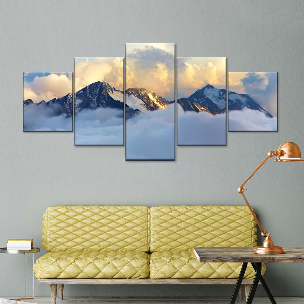 Alpine Snowy Mountains Wall Art