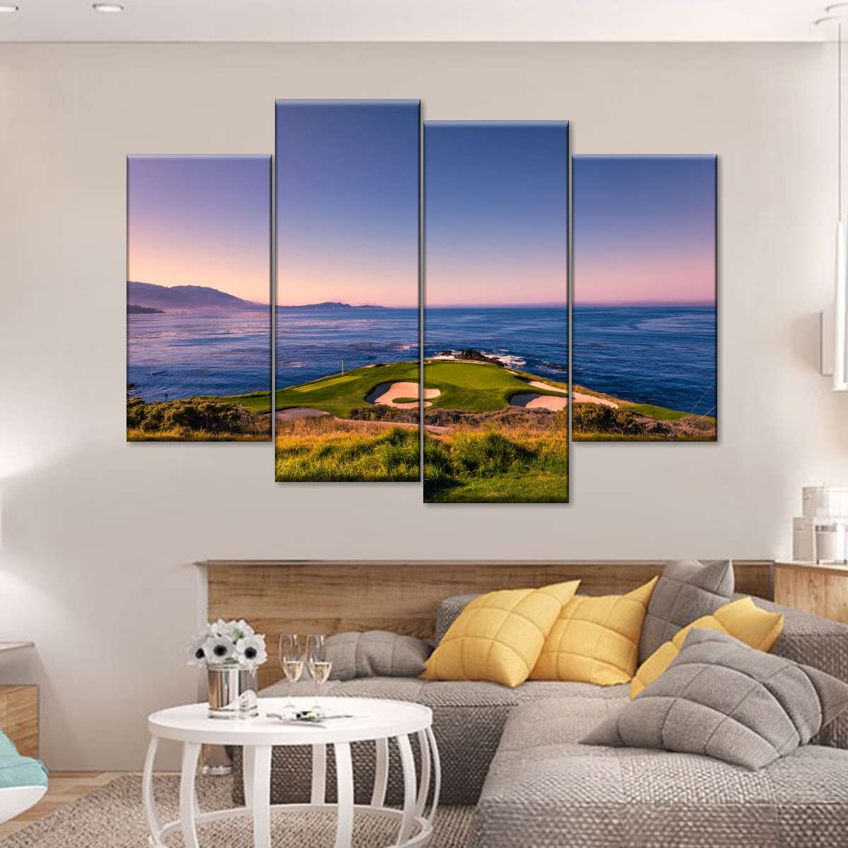 Pebble Beach Blue Sky Wall Art