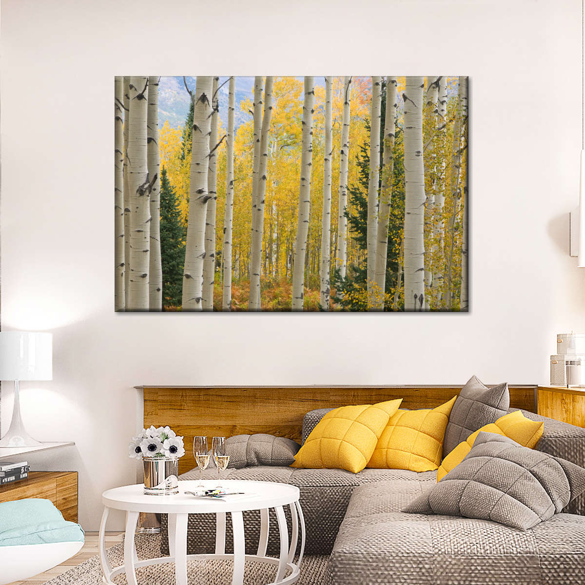 Elk Mountain Aspen Trees Wall Art