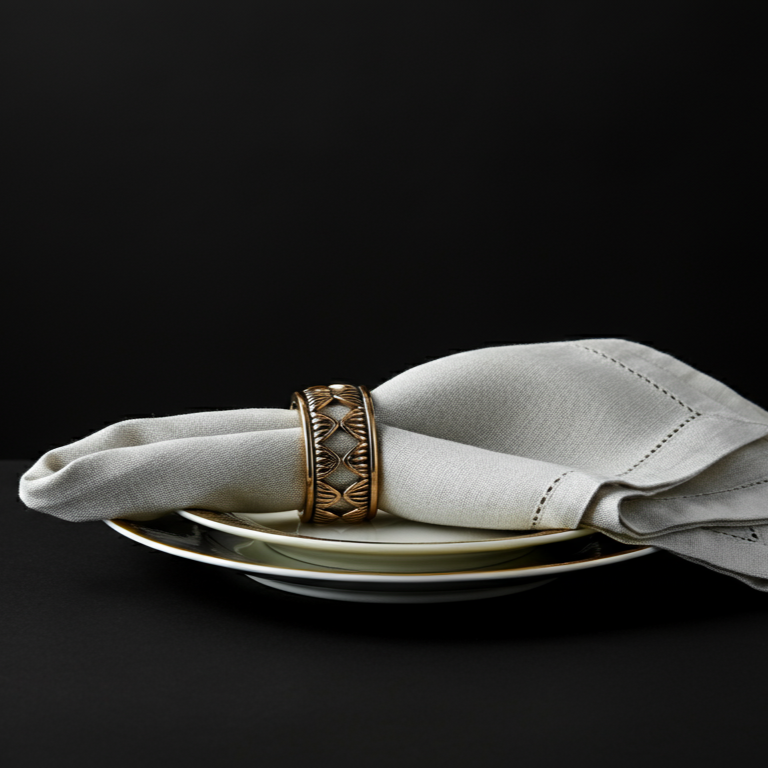 table napkin with ring