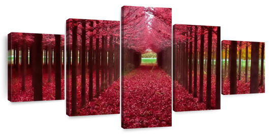 Red Forest Wall Art