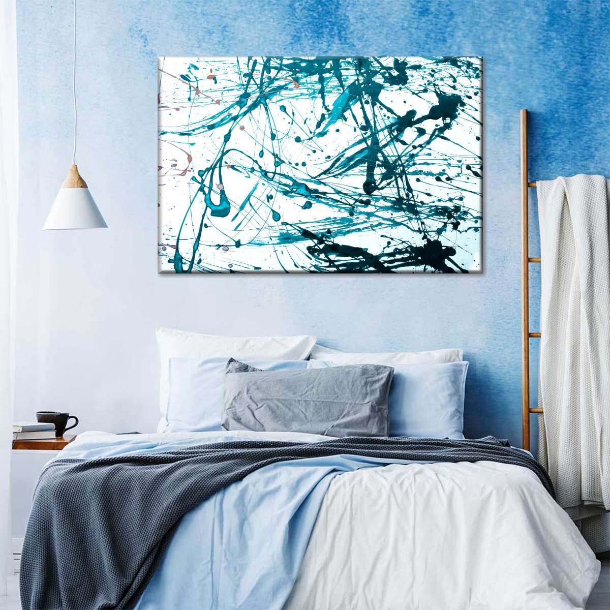 Teal Abstract Wall Art