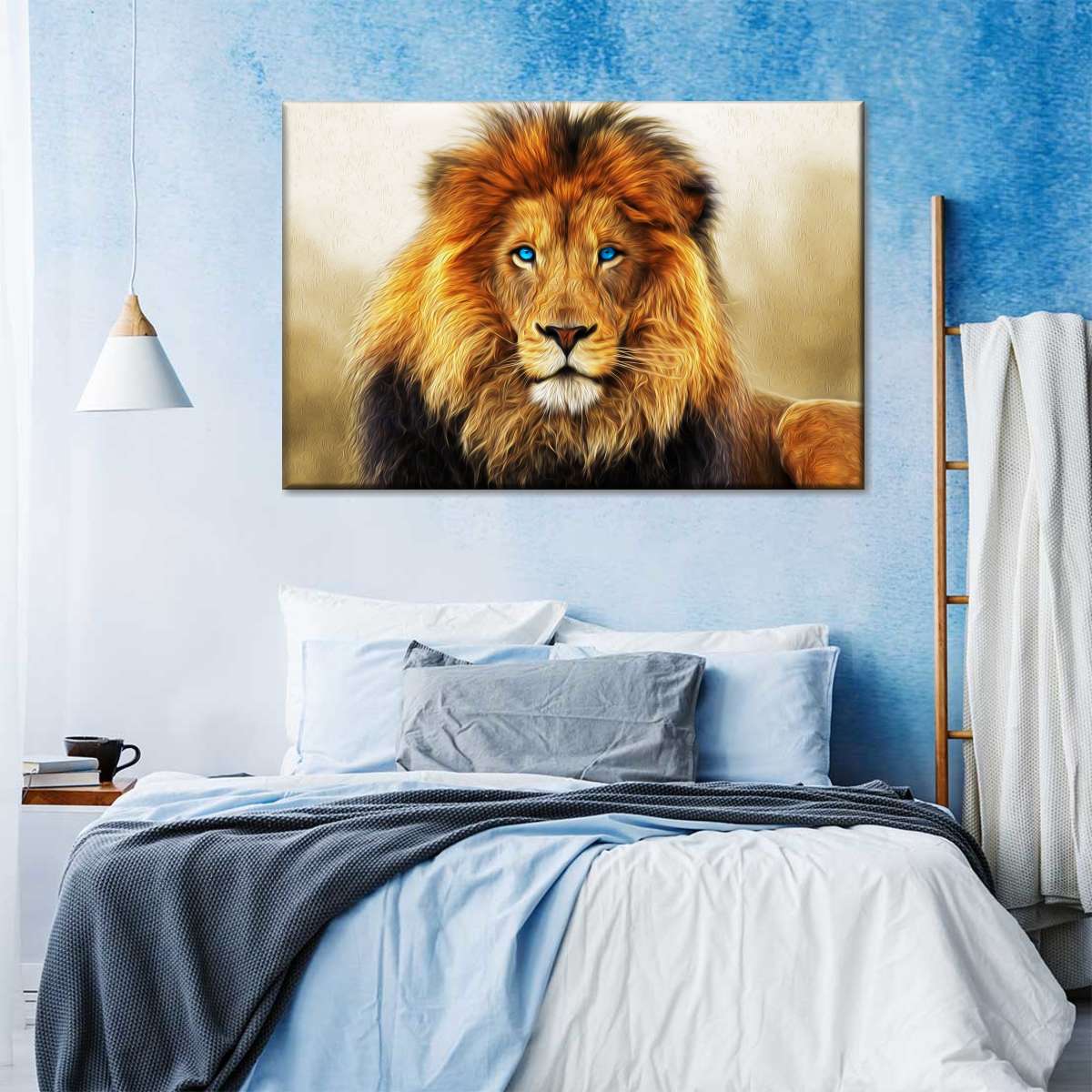 Blue Eyed Lion Wall Art