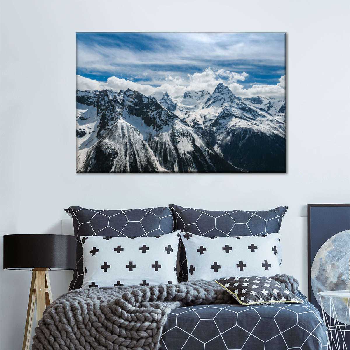 Snow Mountain Peaks Wall Art