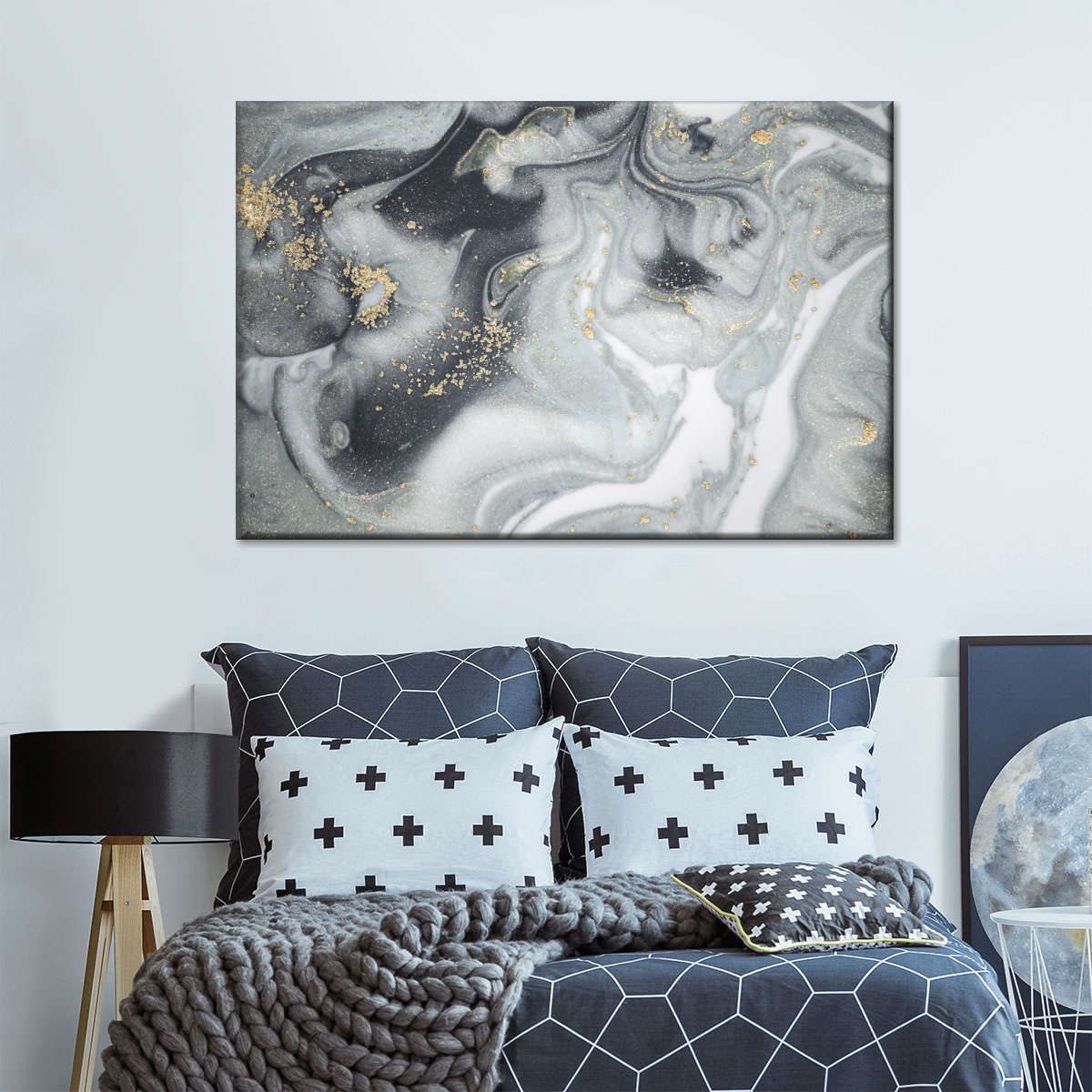 Swirly Fluid Abstract Wall Art