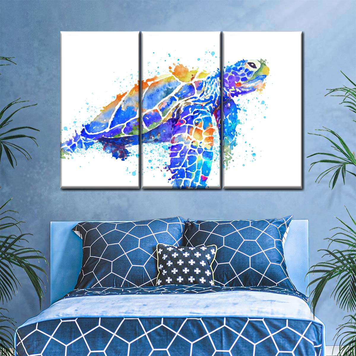 Sea Turtle Watercolor Wall Art