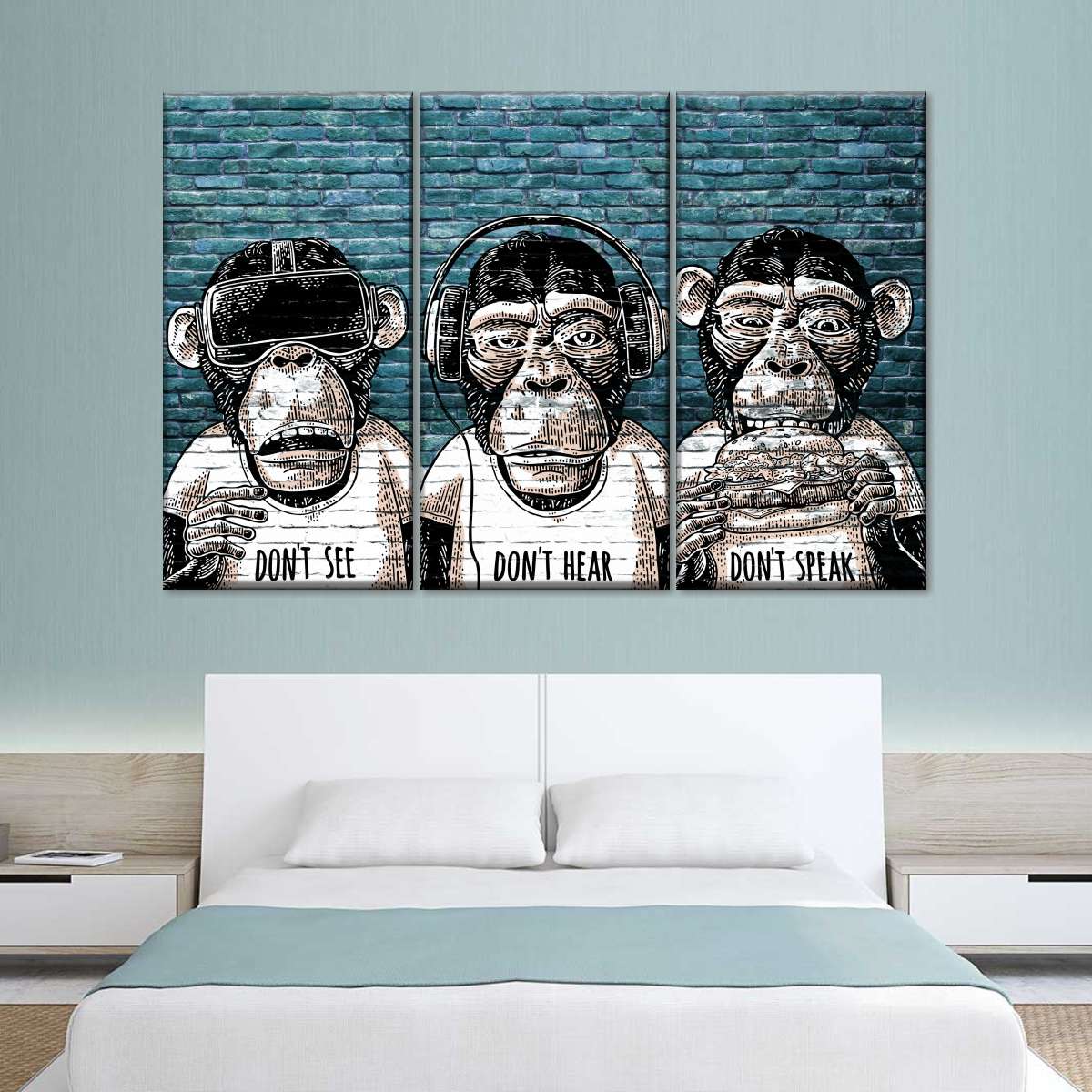 Three Monkeys Wall Art