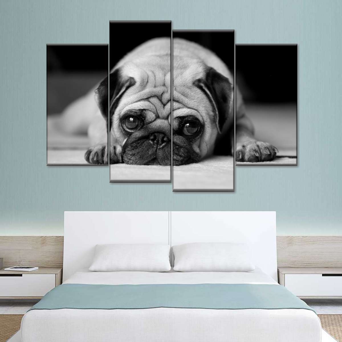 Sad Pug Wall Art