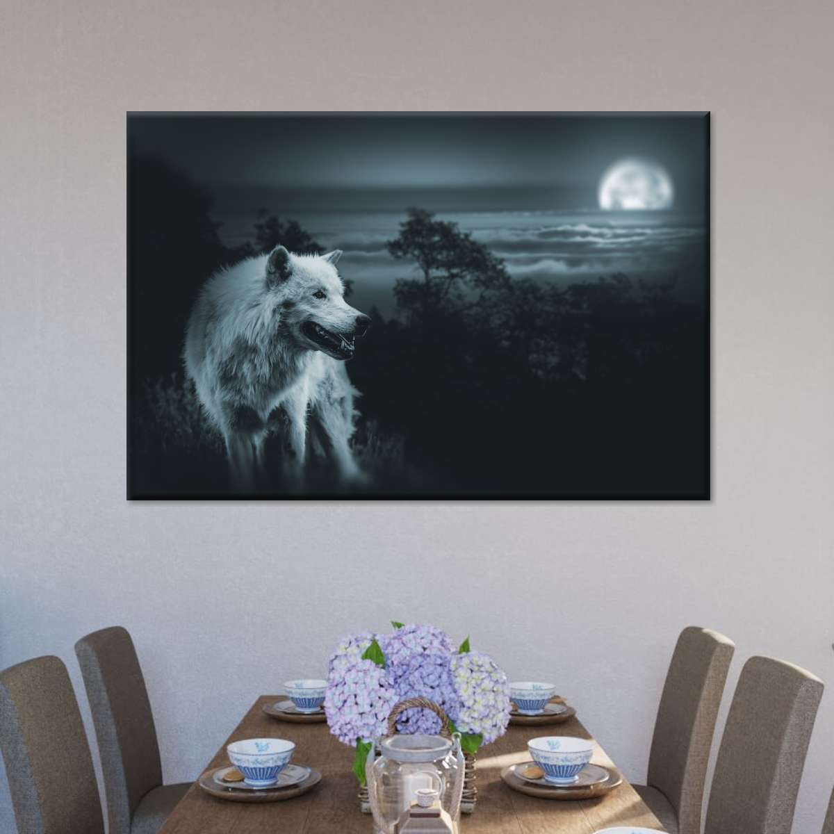 Moon Wolf Wall Art