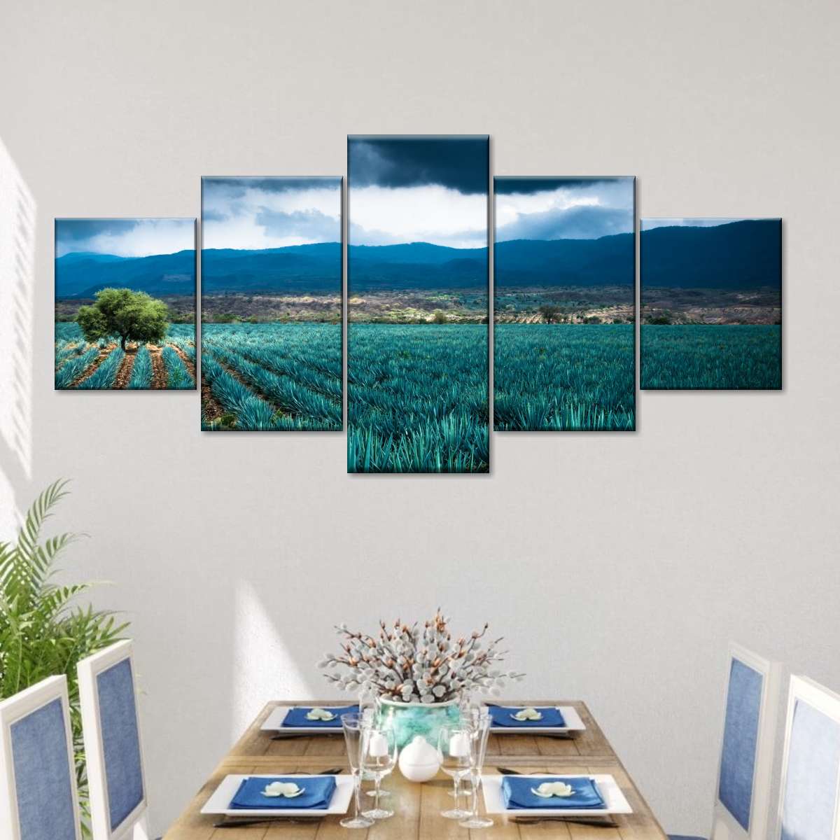 Agave Plantation At Morning Wall Art