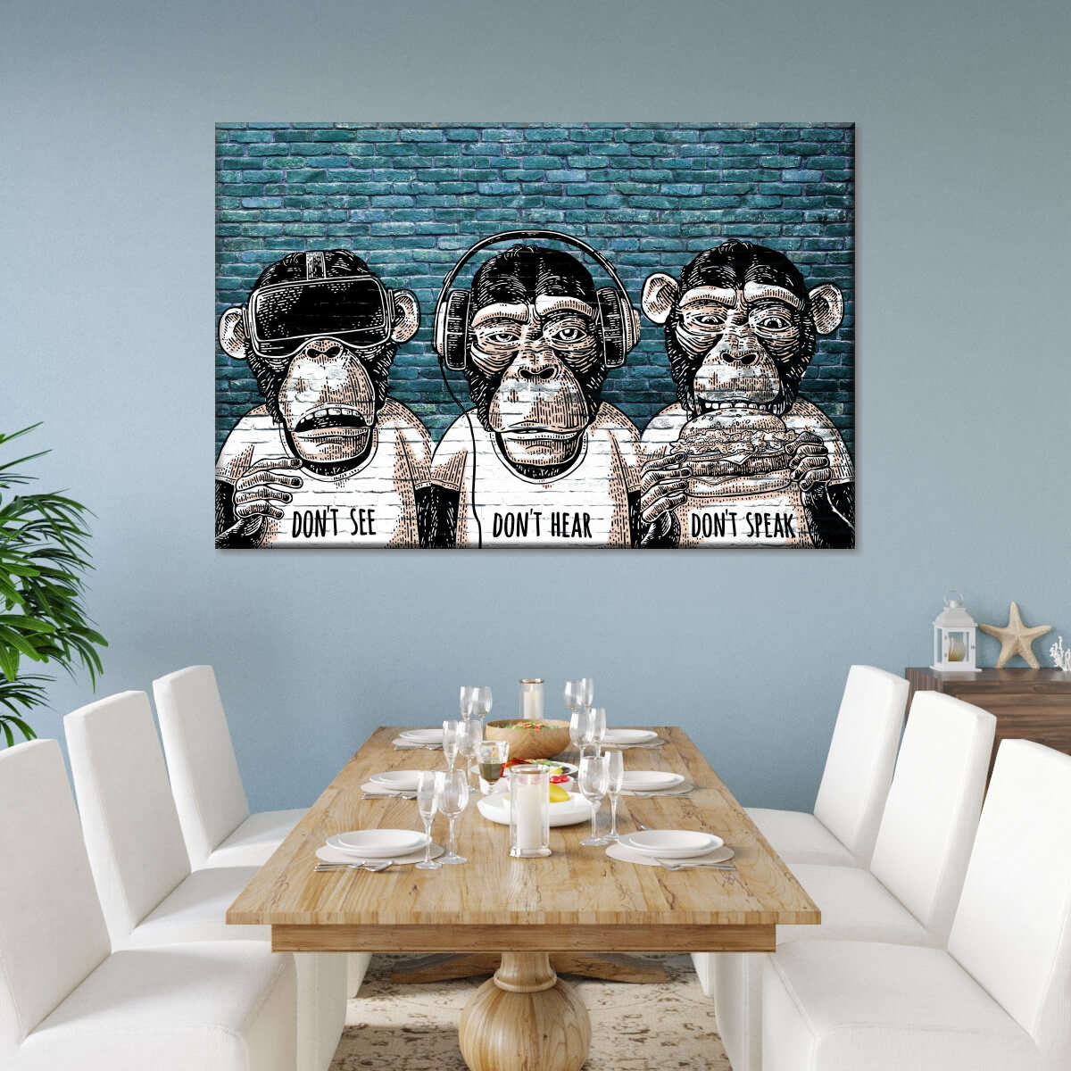 Three Monkeys Wall Art