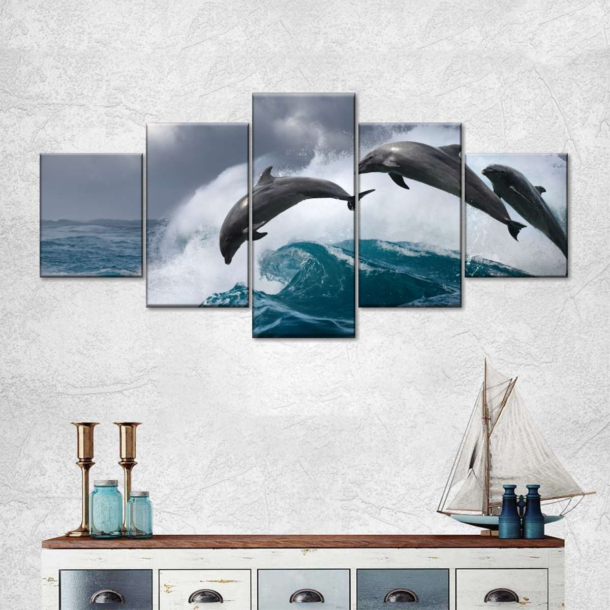 Leaping Dolphins Wall Art