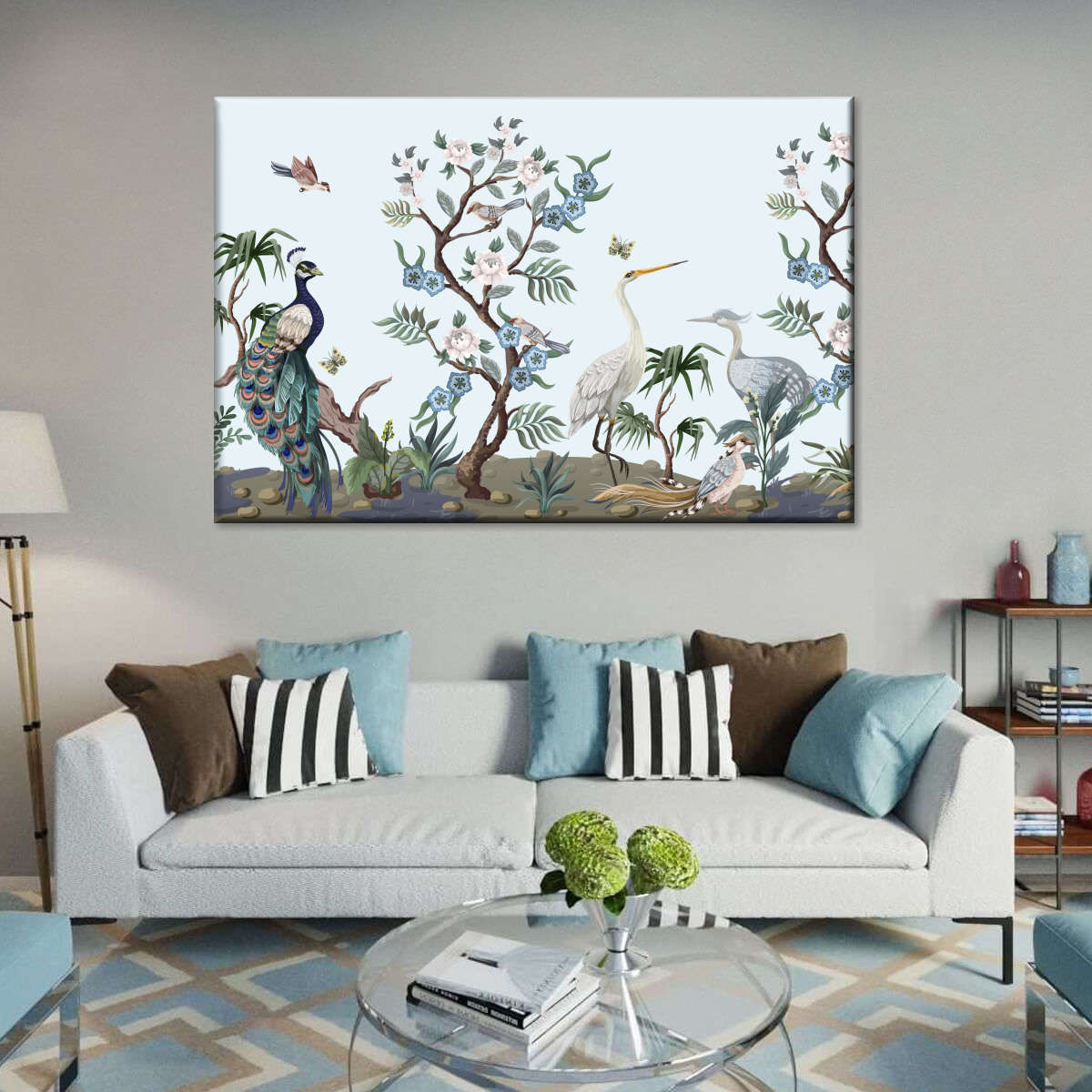 Chinoiserie Style Birds Wall Art