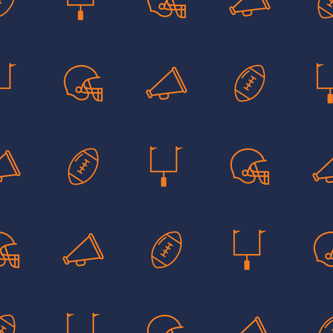 Navy and Orange Football Wallpaper