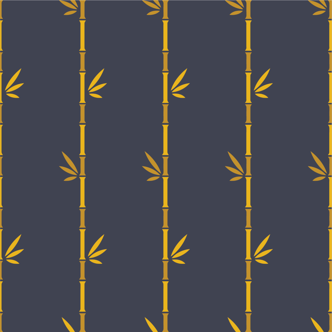 Navy and Gold Bamboo Wallpaper