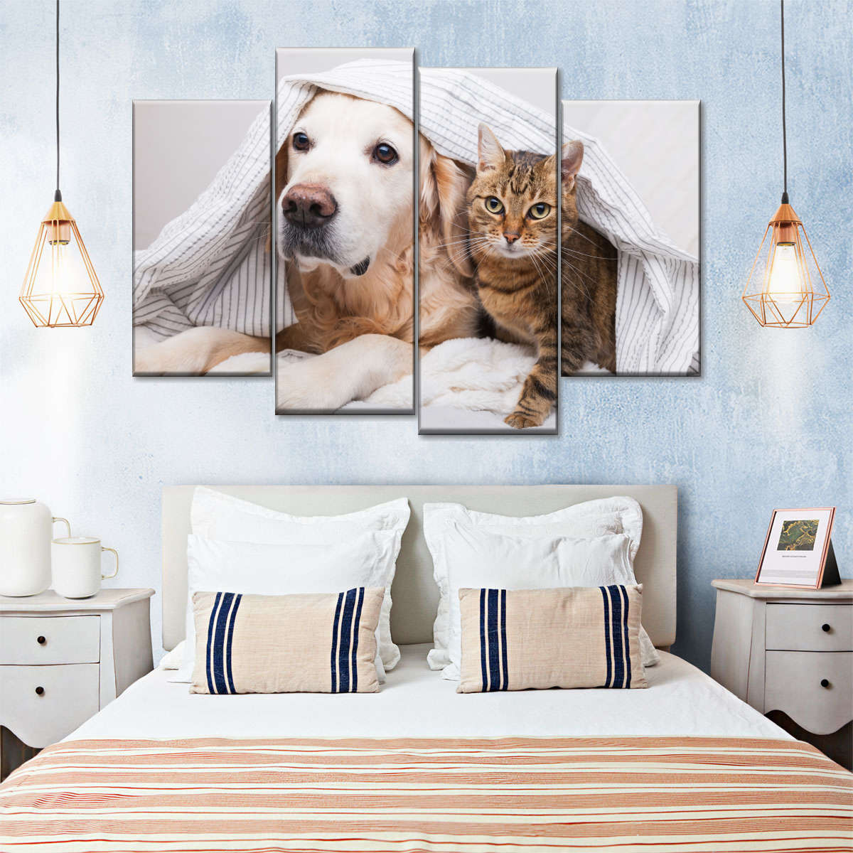 Cozy Dog And Cat Wall Art