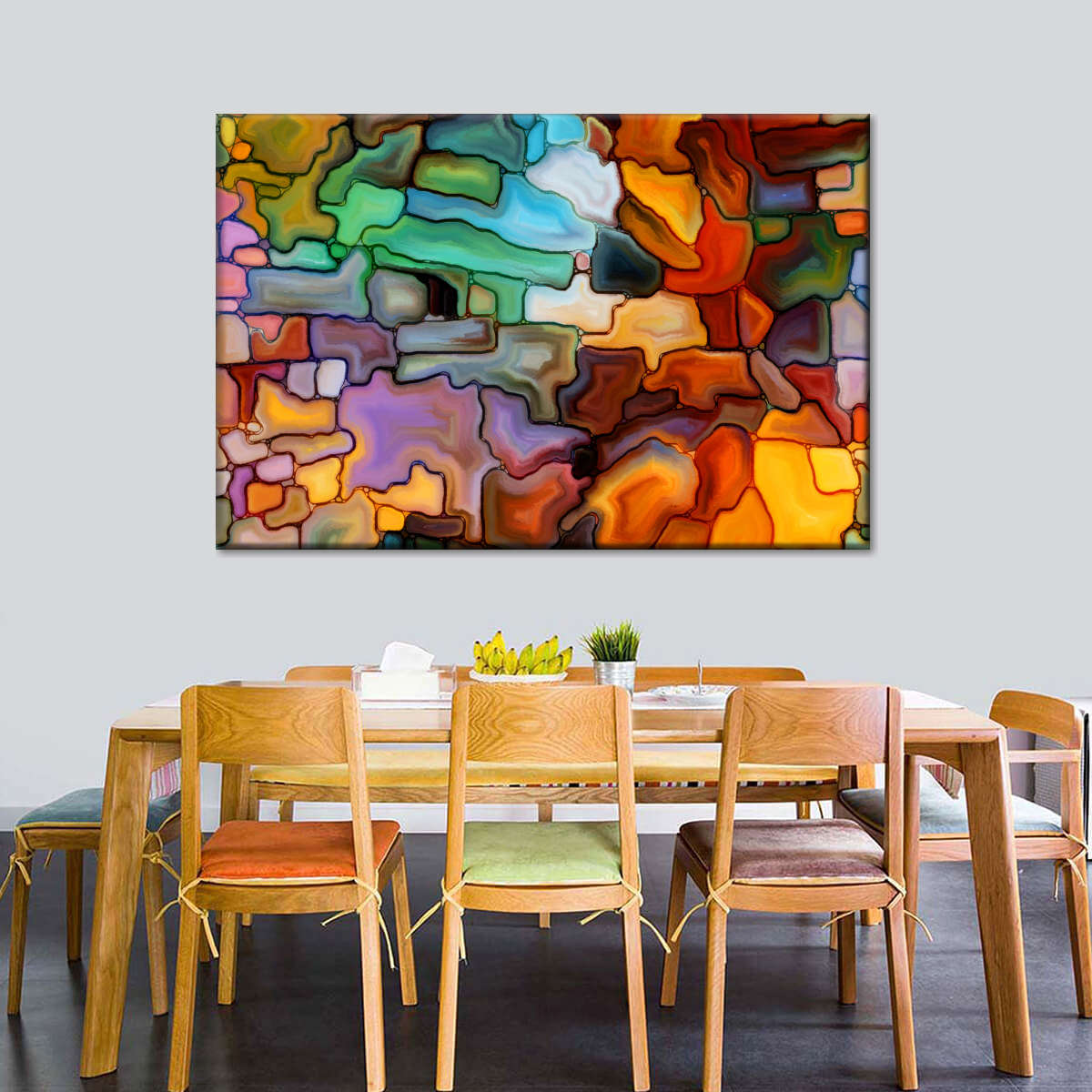 Abstract Fused Glass Wall Art