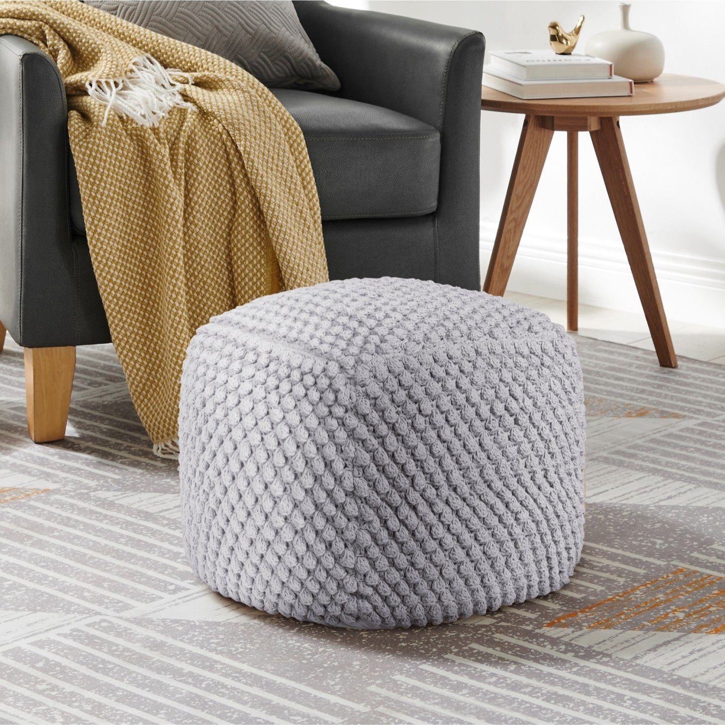 Alaysia Hand Knitted Pouf