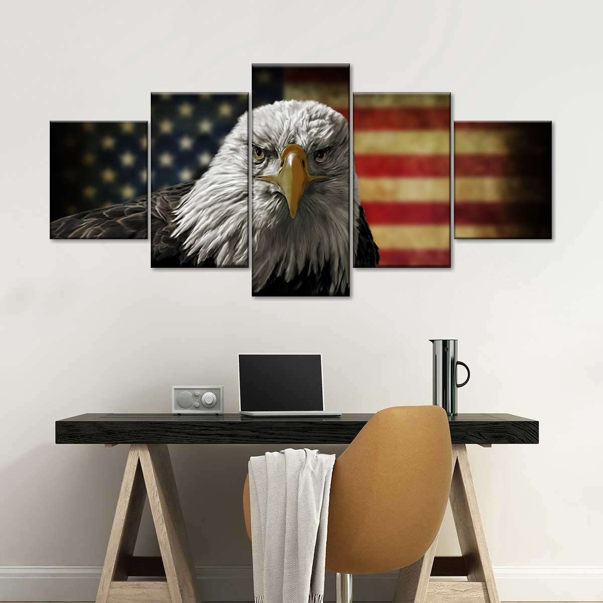 Eagle And Flag Of America Wall Art