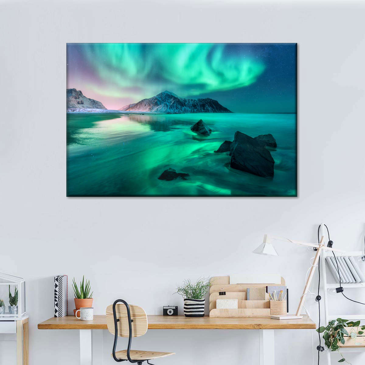 Lofoten Islands Aurora Wall Art