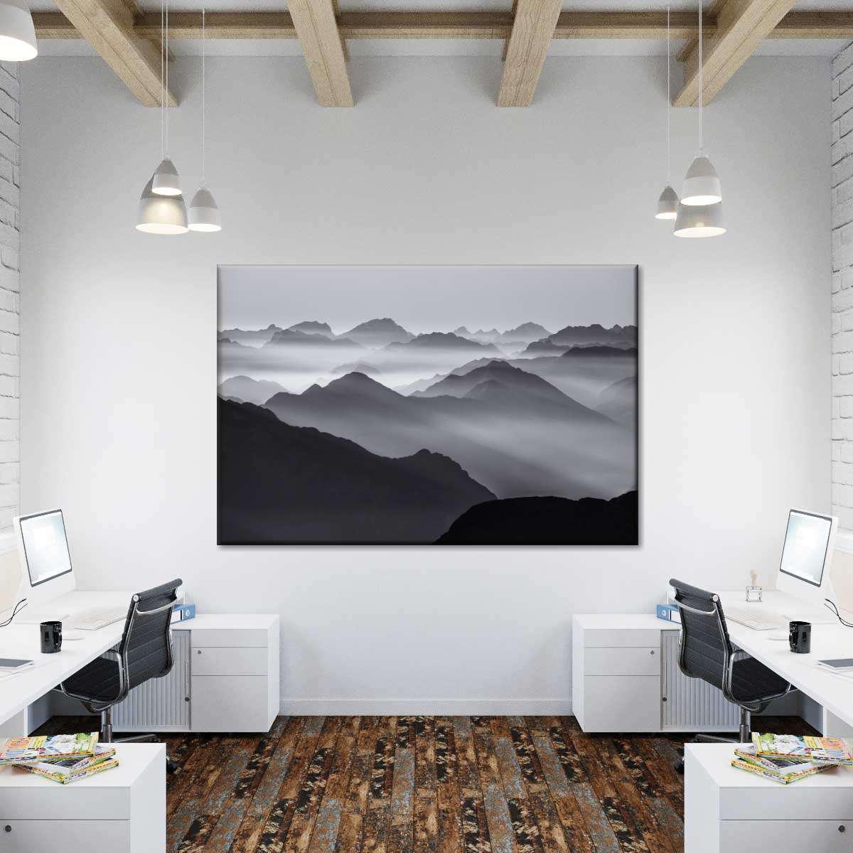 Andes Mountains In Mist Wall Art