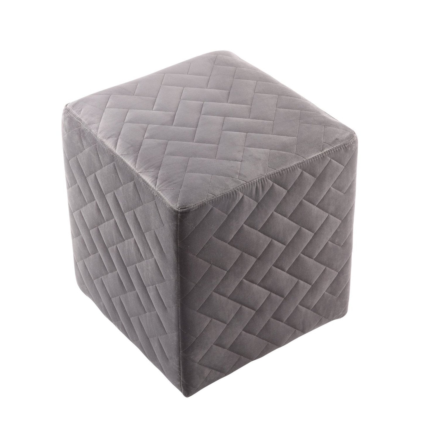 Alexis Velvet Cube Ottoman