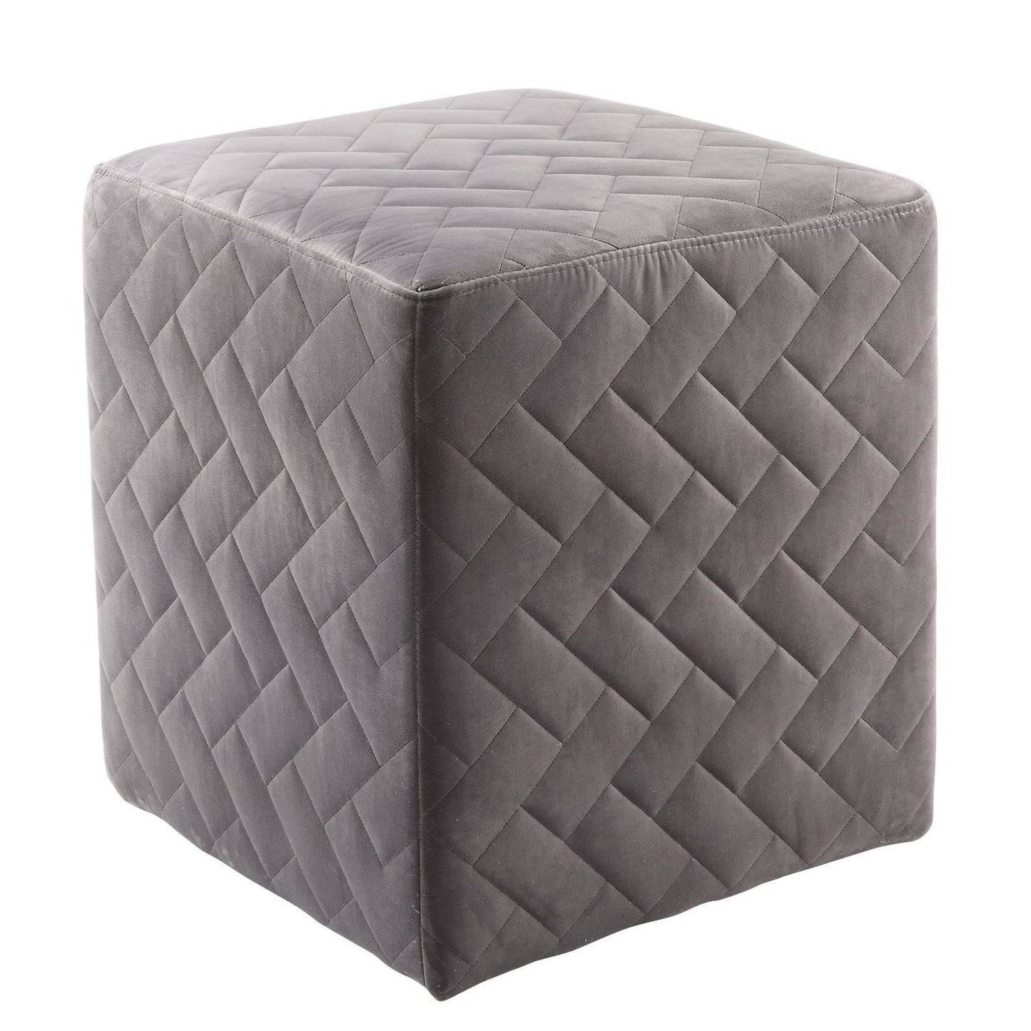 Alexis Velvet Cube Ottoman