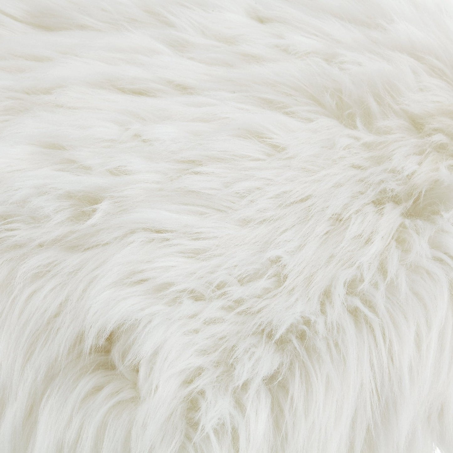 Aurora Faux Fur X-Leg Ottoman