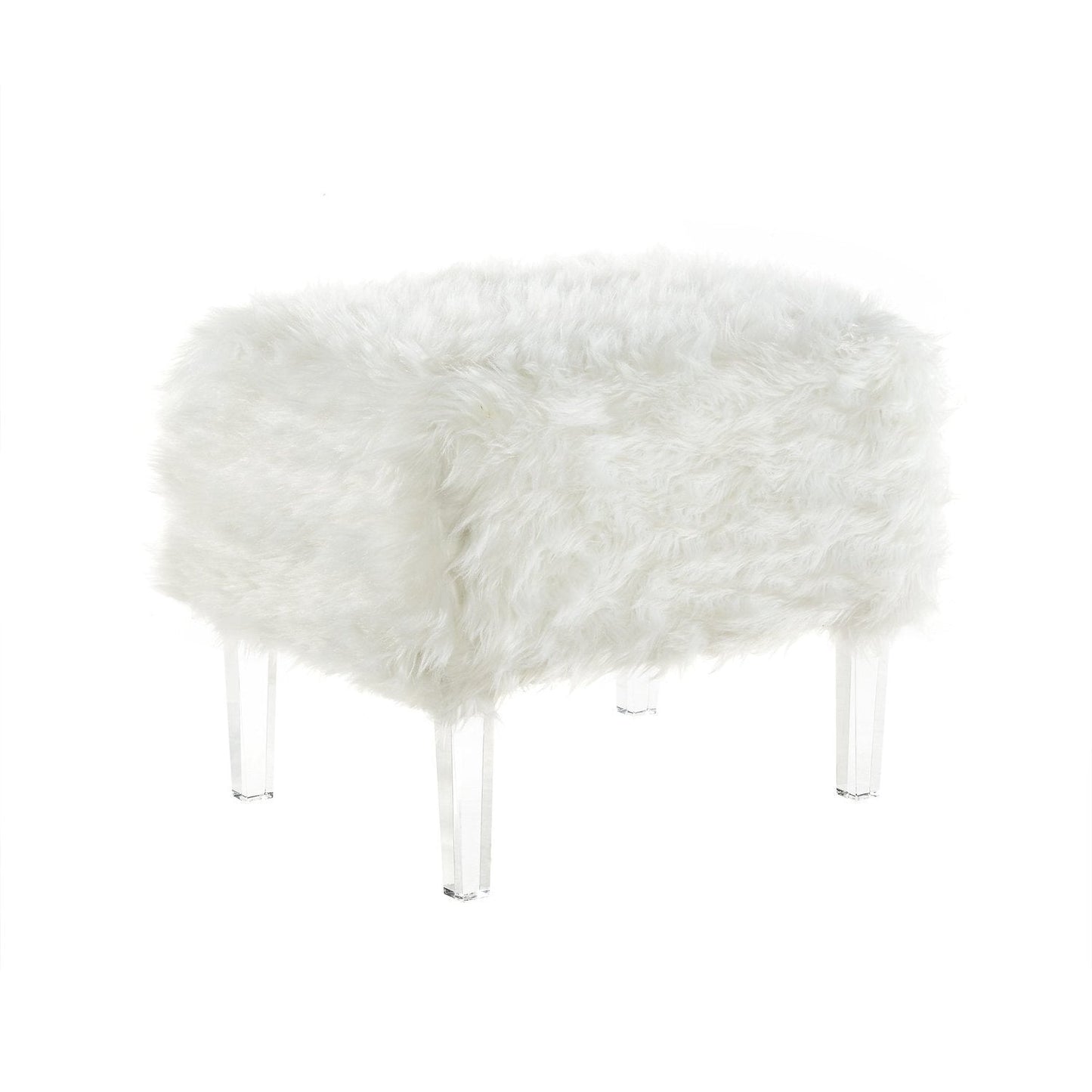 Ava Lux Fur Ottoman