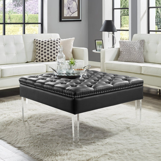 Coco PU Leather Cocktail Ottoman