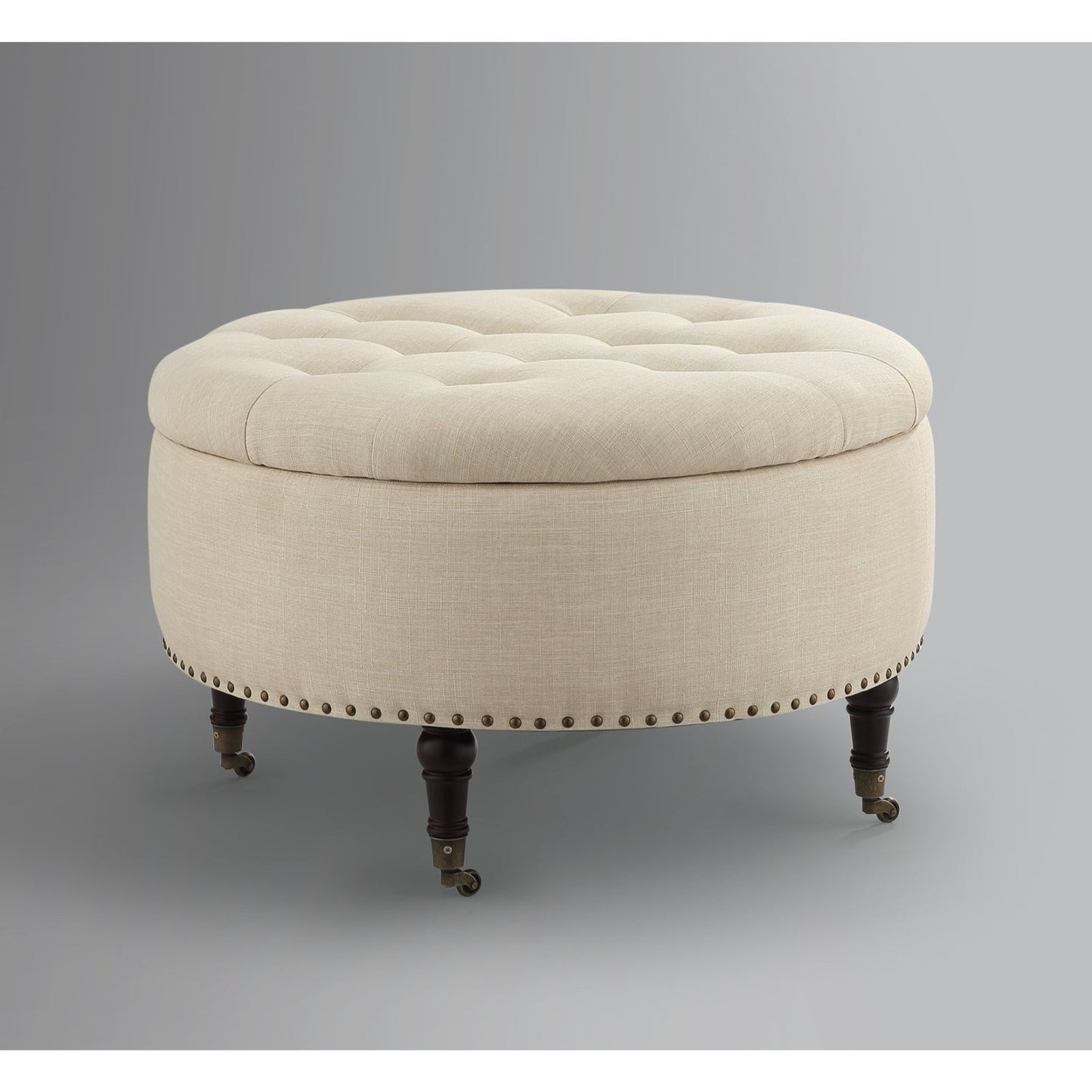 Elizabeth Storage Ottoman Linen