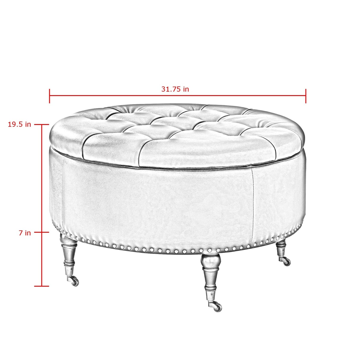 Elizabeth Storage Ottoman Linen