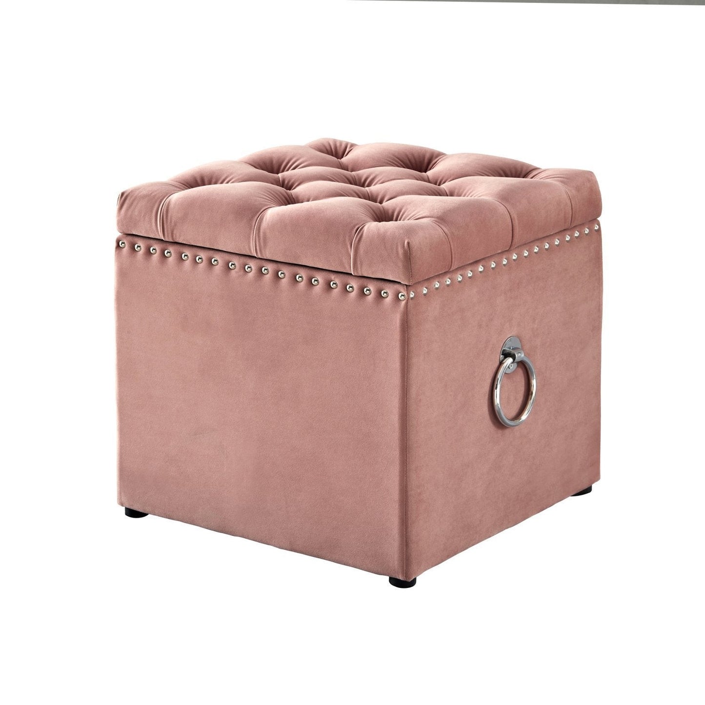 Ella Velvet Storage Ottoman