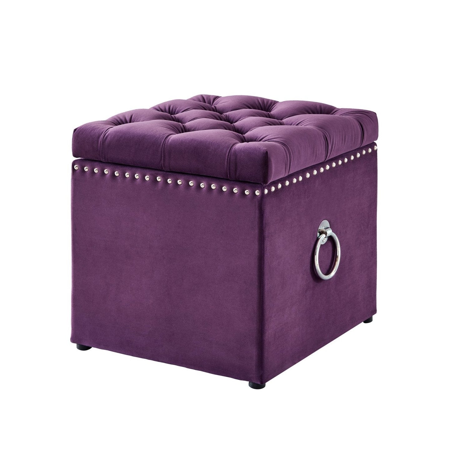 Ella Velvet Storage Ottoman