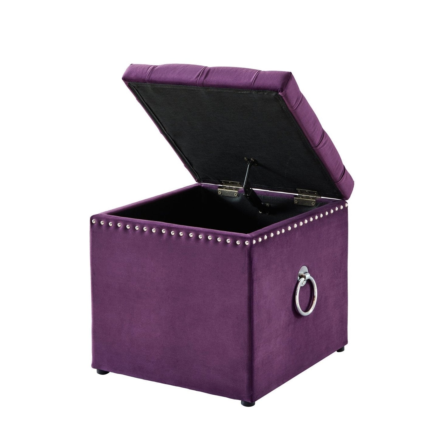 Ella Velvet Storage Ottoman