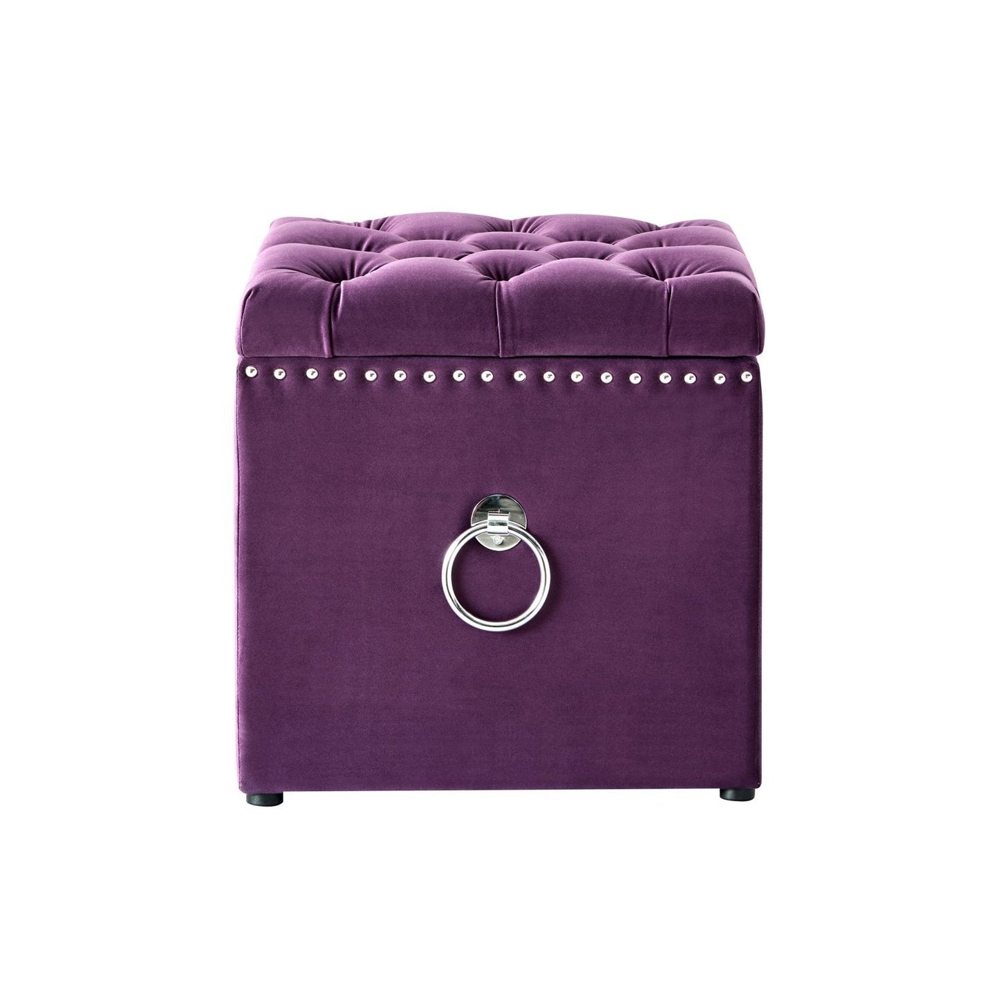 Ella Velvet Storage Ottoman