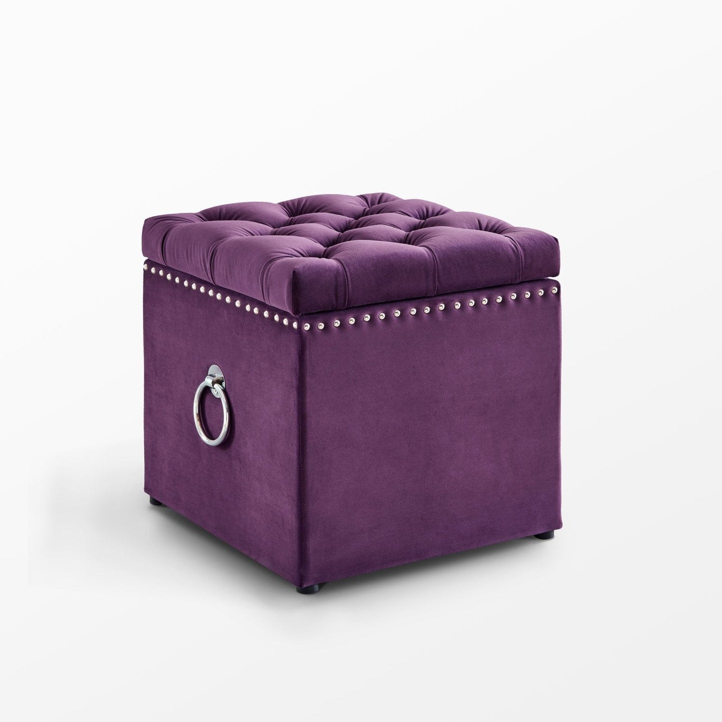 Ella Velvet Storage Ottoman