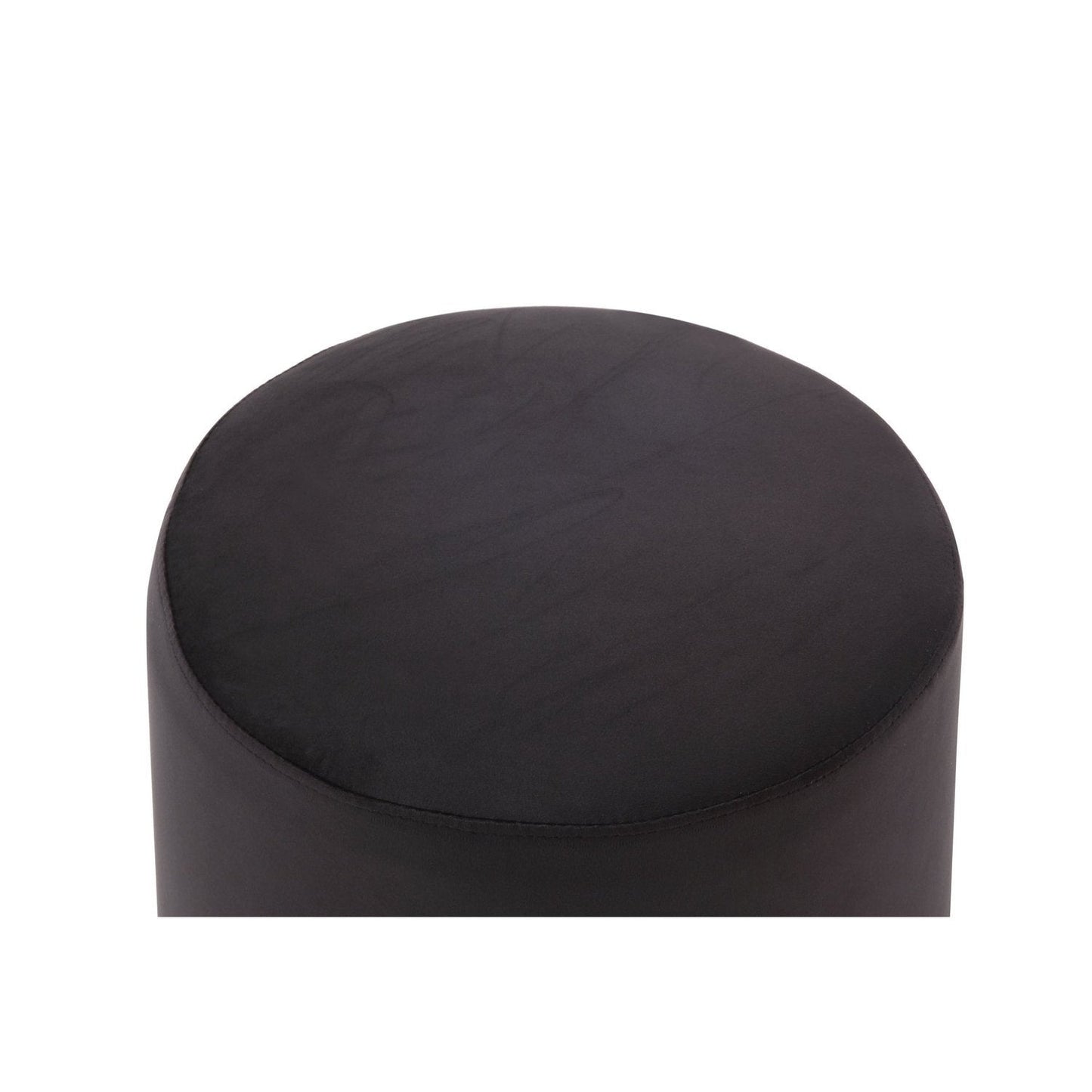 Elsa Velvet Round Ottoman