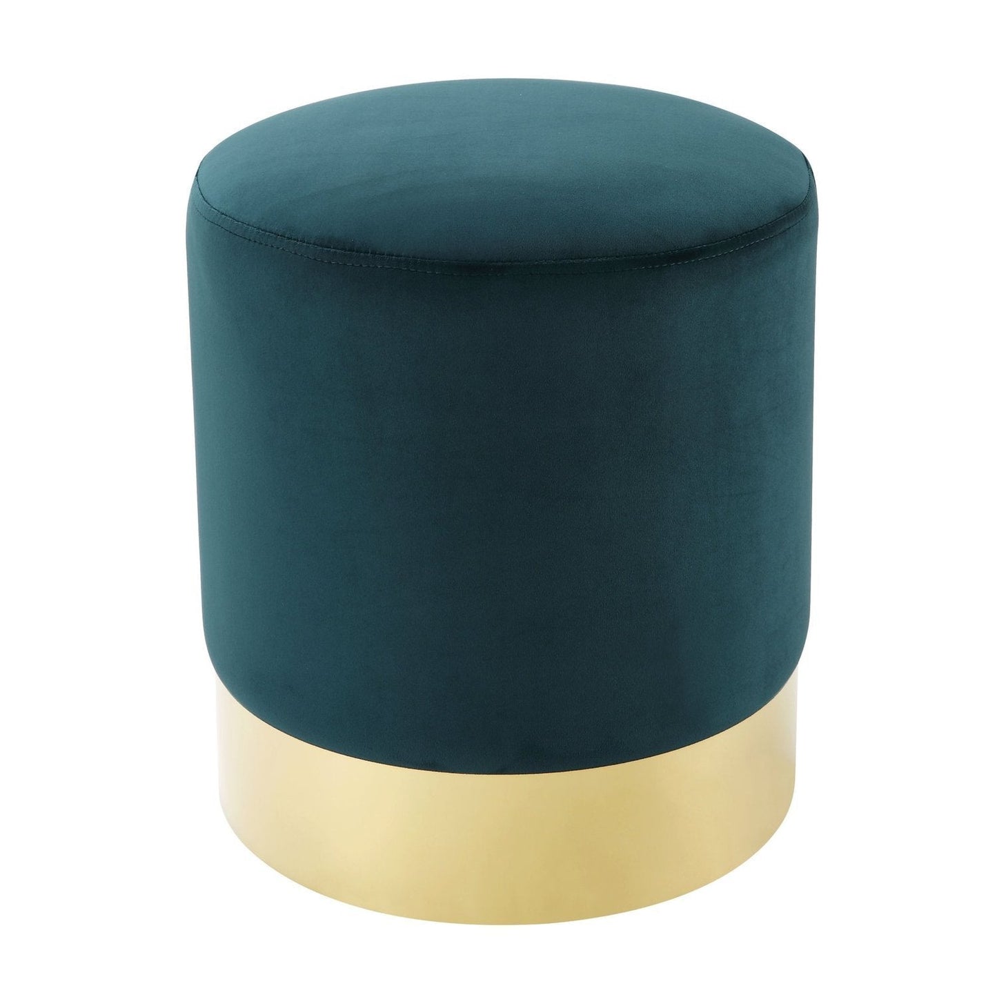 Elsa Velvet Round Ottoman