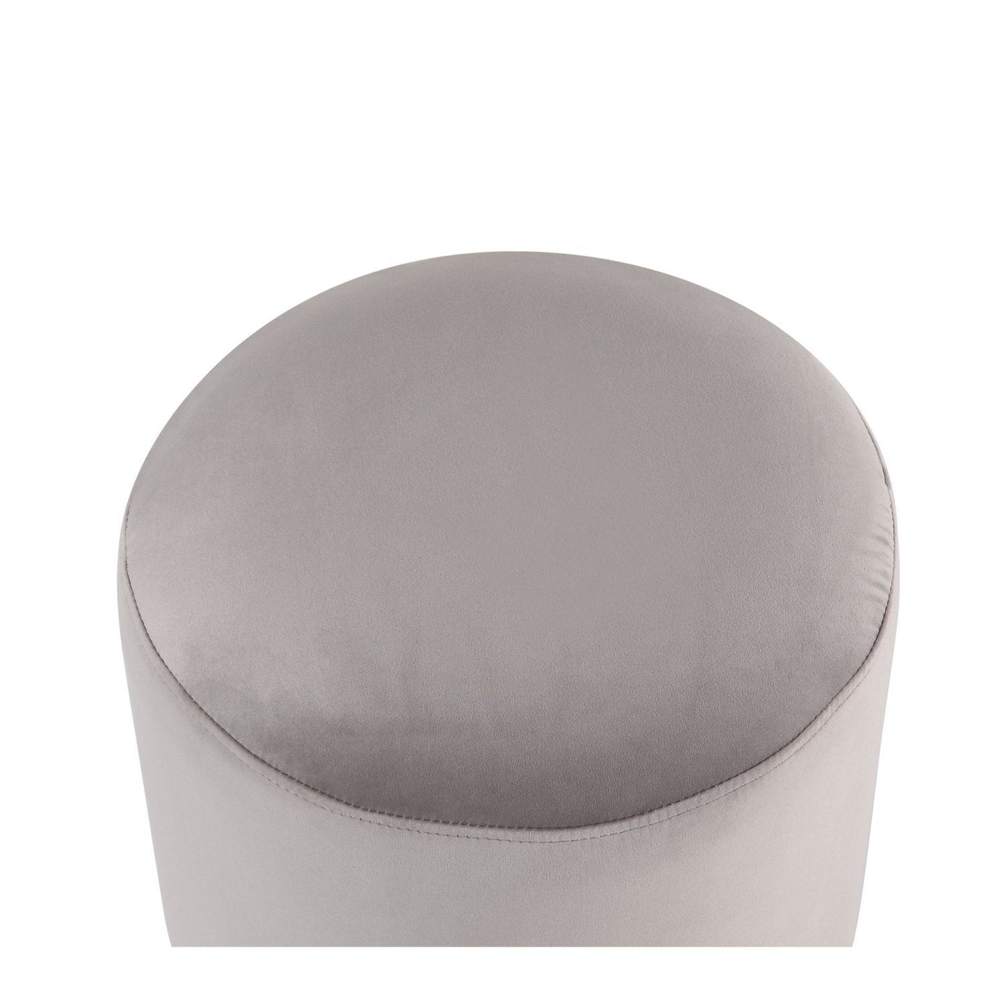 Elsa Velvet Round Ottoman