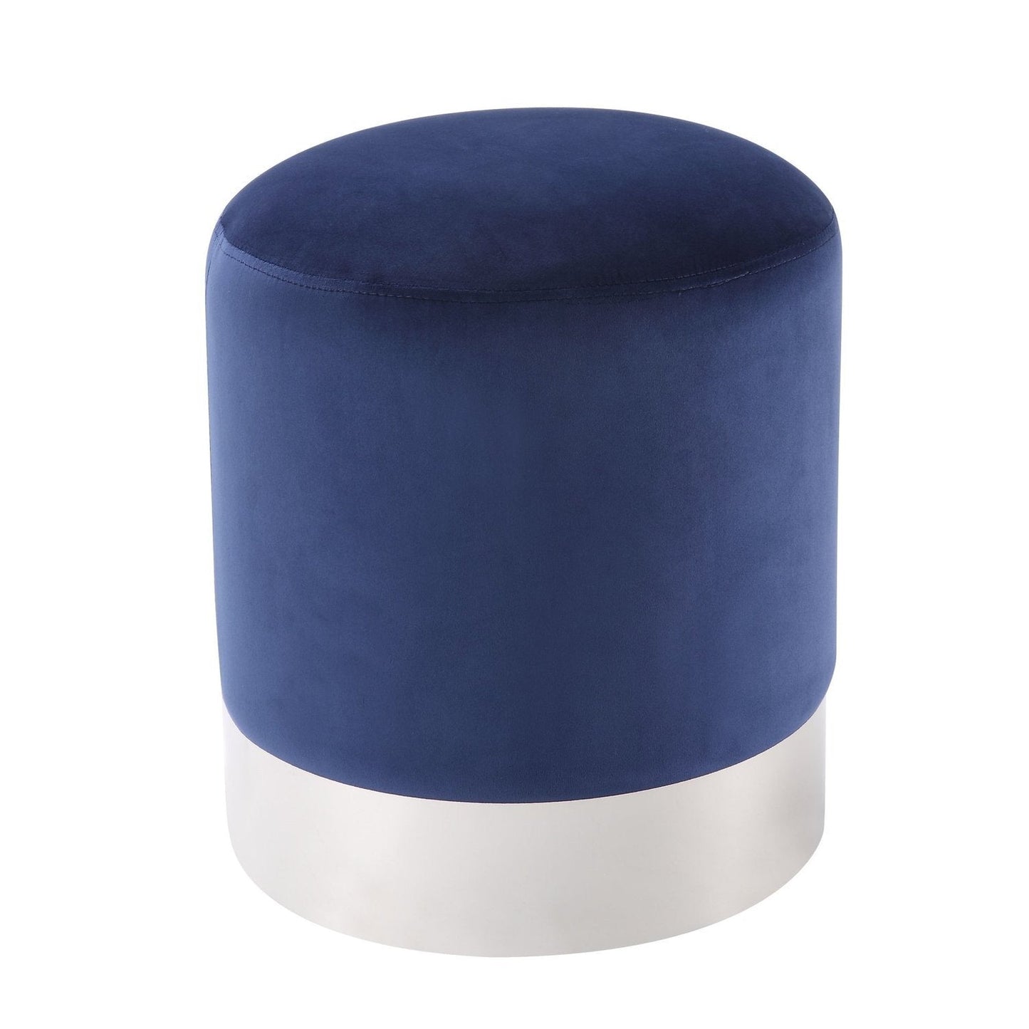 Elsa Velvet Round Ottoman